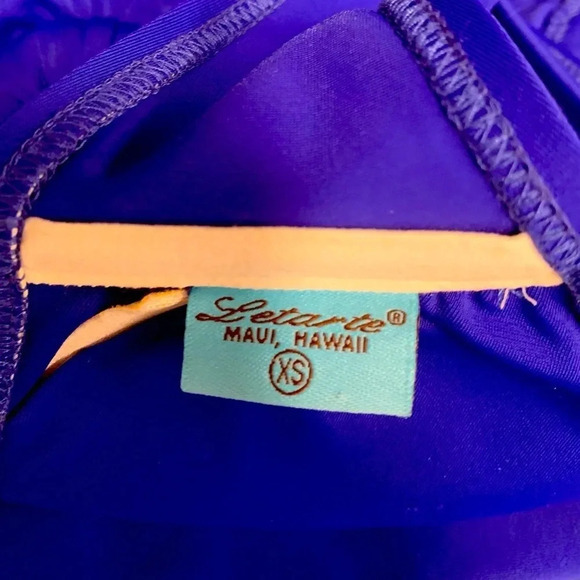 Letarte Maui, Hawaii Micro Bikini Set Royal Blue with Rings Size XS - Picture 4 of 7